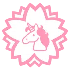 fiore bianco + unicorno