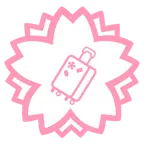 fiore bianco + valigia