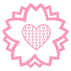 fiore bianco + cuore grigio