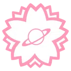 fiore bianco + pianeta con satellite