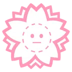 fiore bianco + faccina tratteggiata