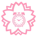fiore bianco + sveglia