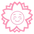 fiore bianco + faccina sorridente