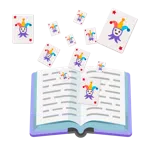 Bücherstapel + Jokerkarte
