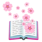 Bücherstapel + Kirschblüte