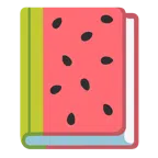 Bücherstapel + Wassermelone