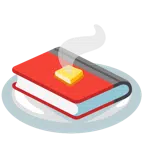 Bücherstapel + Brot