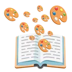 Bücherstapel + Mischpalette