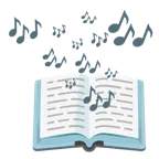 Bücherstapel + Musiknoten