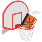 Bücherstapel + Basketball