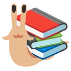 Bücherstapel + Schnecke