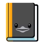 Bücherstapel + Pinguin