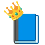 Bücherstapel + Krone