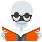 Bücherstapel + Totenkopf
