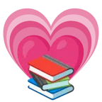 Bücherstapel + wachsendes Herz