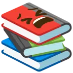Bücherstapel + müdes Gesicht