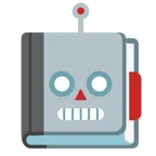 Bücherstapel + Roboter