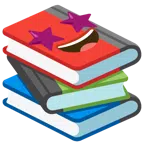 Bücherstapel + überwältigt