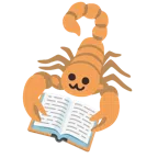 Bücherstapel + Skorpion