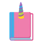 Bücherstapel + Einhorn