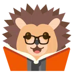 Bücherstapel + Igel
