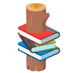 Bücherstapel + Holz