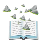 Bücherstapel + Berg