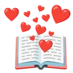 Bücherstapel + rotes Herz