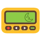 pager + ostatnia kwadra księżyca z twarzą