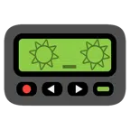 pager + słońce z twarzą