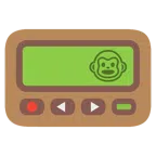pager + głowa małpy