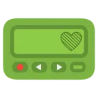 pager + zielone serce