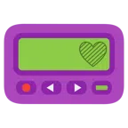 pager + purpurowe serce
