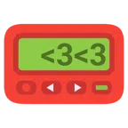 pager + wirujące serca