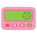 pager + biały kwiat