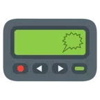 Pager + Sprechblase für wütende Aussage rechts