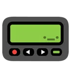 Pager + erleichtertes Gesicht