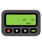 Pager + ausdrucksloses Gesicht