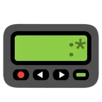 Pager + küssendes Gesicht