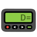 Pager + entsetztes Gesicht