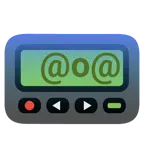 Pager + vor Angst schreiendes Gesicht