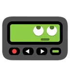 Pager + Augen verdrehendes Gesicht