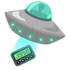 Pager + fliegende Untertasse