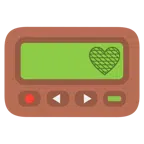 pager + brązowe serce