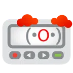 Pager + Clown-Gesicht