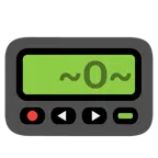 Pager + gähnendes Gesicht