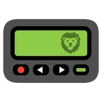 pager + głowa lwa