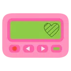 pager + różowe serce
