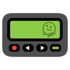Pager + schmelzendes Gesicht