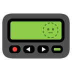 Pager + gestricheltes Gesicht